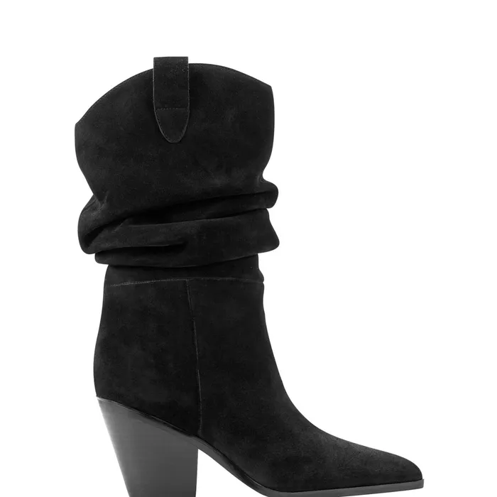 Women Myleea Slouchy Boot Black Suede Marc Fisher Boots