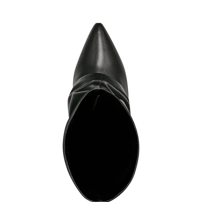 Women Nairine Foldover Dress Boot Black Leather Marc Fisher Boots