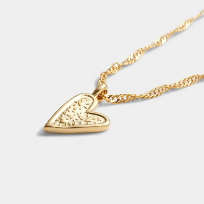 Women Necklaces Katie Loxton Friendship039 Waterproof Gold Heart Necklace