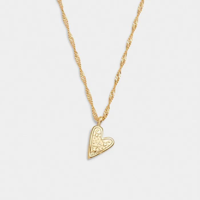 Women Necklaces Katie Loxton Friendship039 Waterproof Gold Heart Necklace