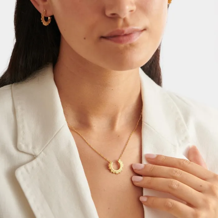 Women Necklaces Katie Loxton You Shine039 Waterproof Gold Charm Necklace