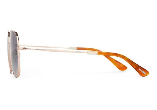 Women Nova Shiny Rose Gold Aqua Blush Gradient TOMS Sunglasses