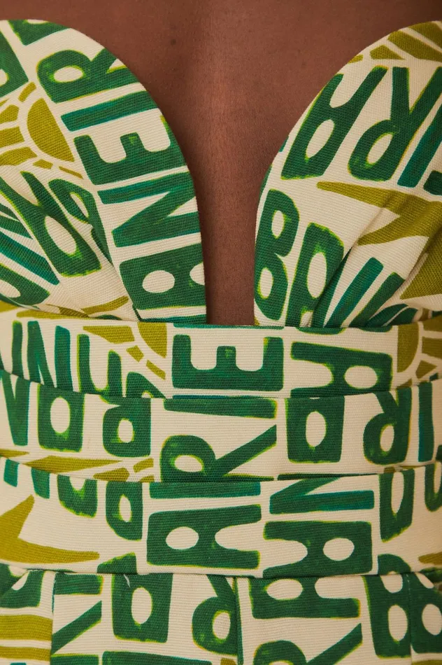 Women OffWhite Banana Typography Strapless Jumpsuit Banana Typography Offwhite FARM Rio Jumpsuits