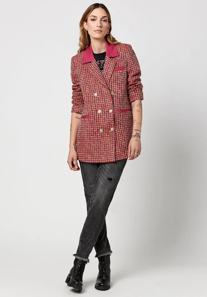 Women Pink Yarrow Brielle Blazer Pink Yarrow Buffalo David Bitton Jackets