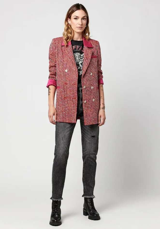 Women Pink Yarrow Brielle Blazer Pink Yarrow Buffalo David Bitton Jackets