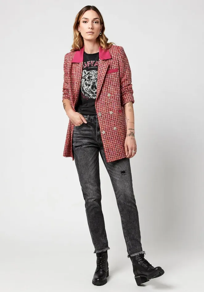 Women Pink Yarrow Brielle Blazer Pink Yarrow Buffalo David Bitton Jackets