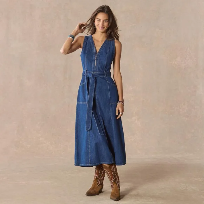Women Poppy Denim Dress Petite Medium Wash Sundance Catalog Dresses and Jumpsuits Women Poppy Denim Dress Petite Medium Wash Sundance Catalog Dresses and Jumpsuits