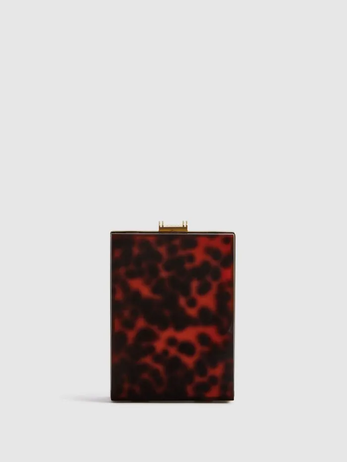 Women Reiss Bags Gigi Acetate Clutch Bag Tortoise