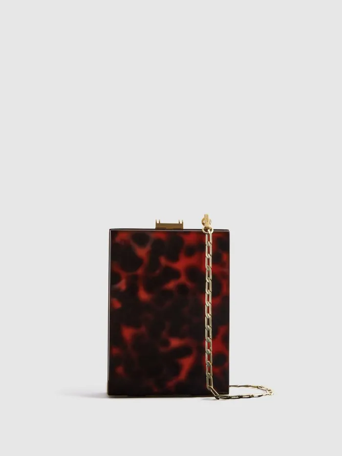 Women Reiss Bags Gigi Acetate Clutch Bag Tortoise