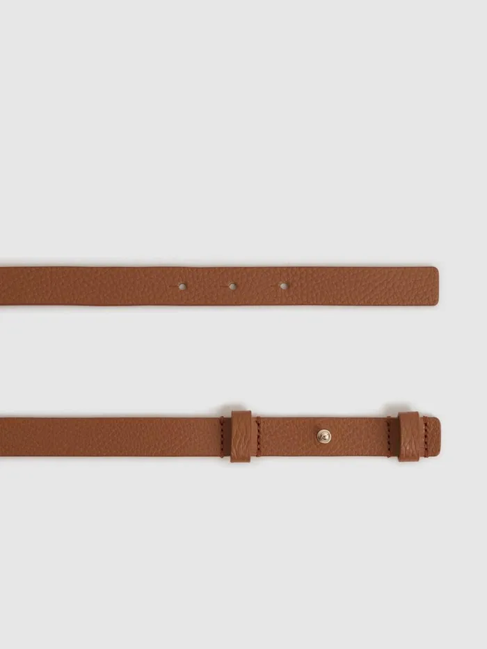 Women Reiss Belts Hayley Leather Square Hinge Belt Tan