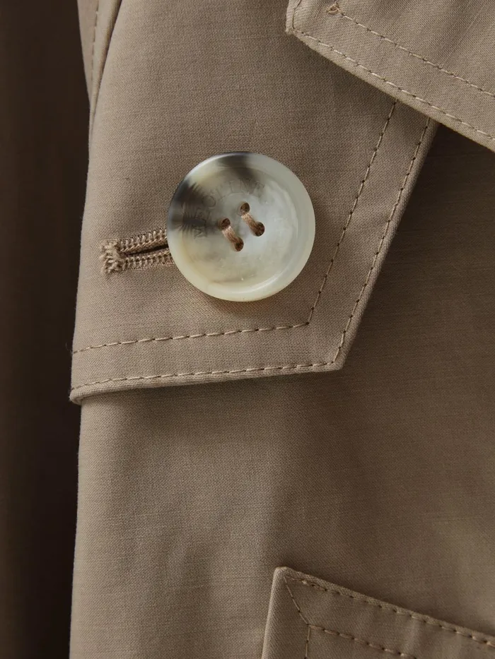Women Reiss Coats Cropped Trenchcoat Beige