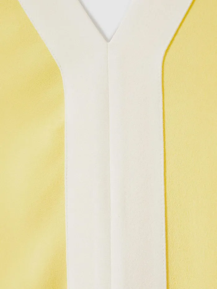 Women Reiss Dresses Rae Colourblock Maxi Dress Yellowcream