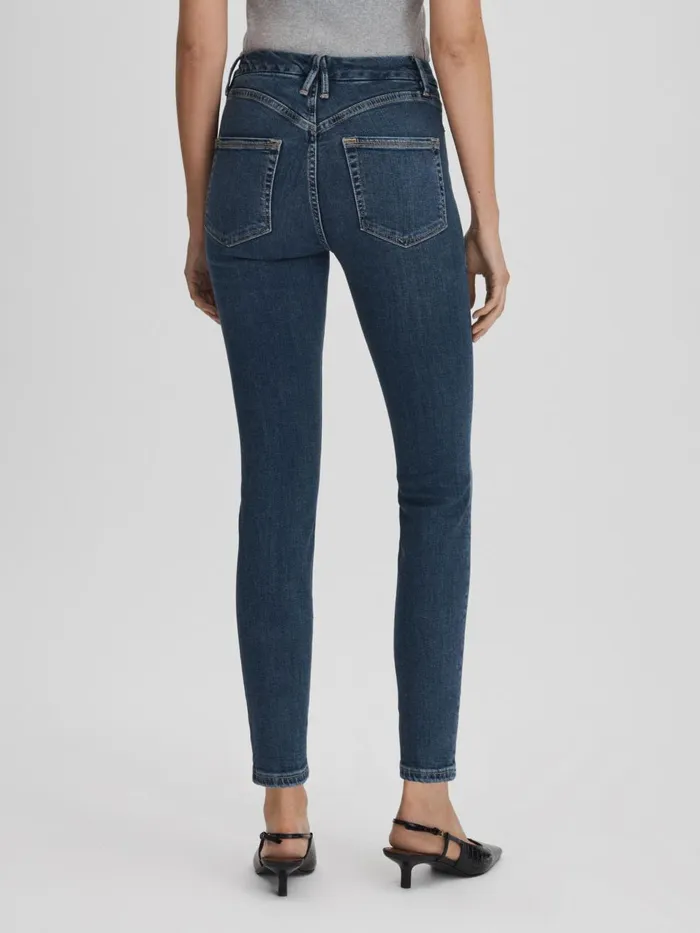 Women Reiss Jeans American Good American Cropped Skinny Jeans Blue