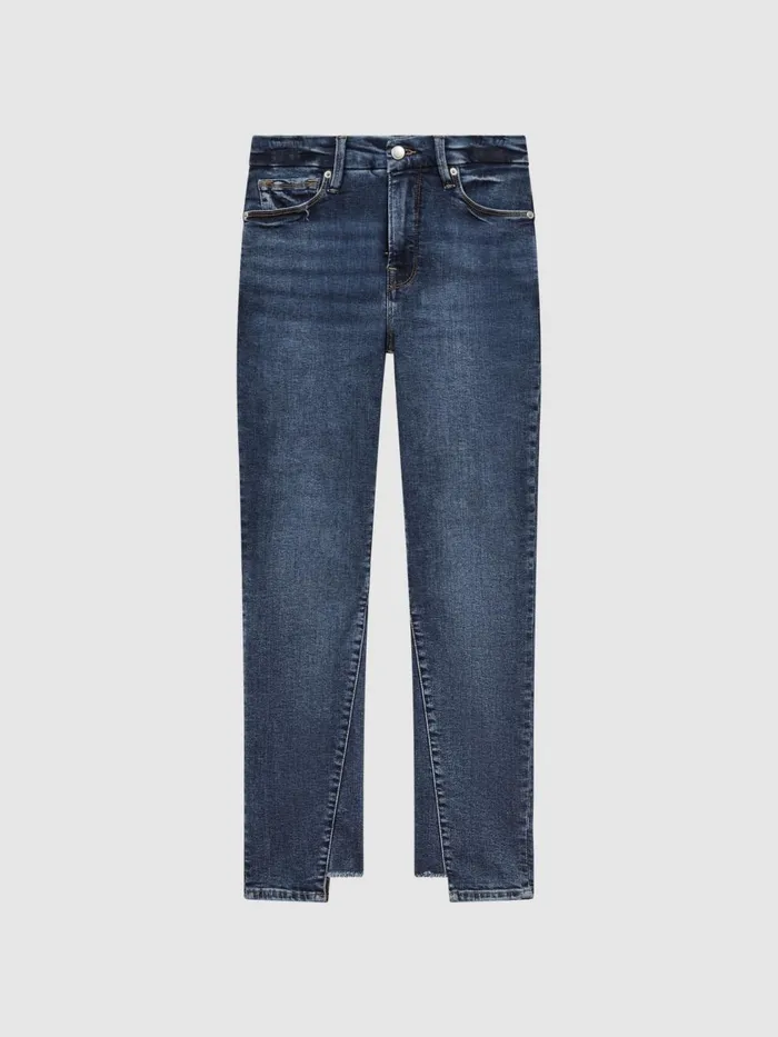 Women Reiss Jeans American High Rise Distressed Skinny Fit Jeans Indigo