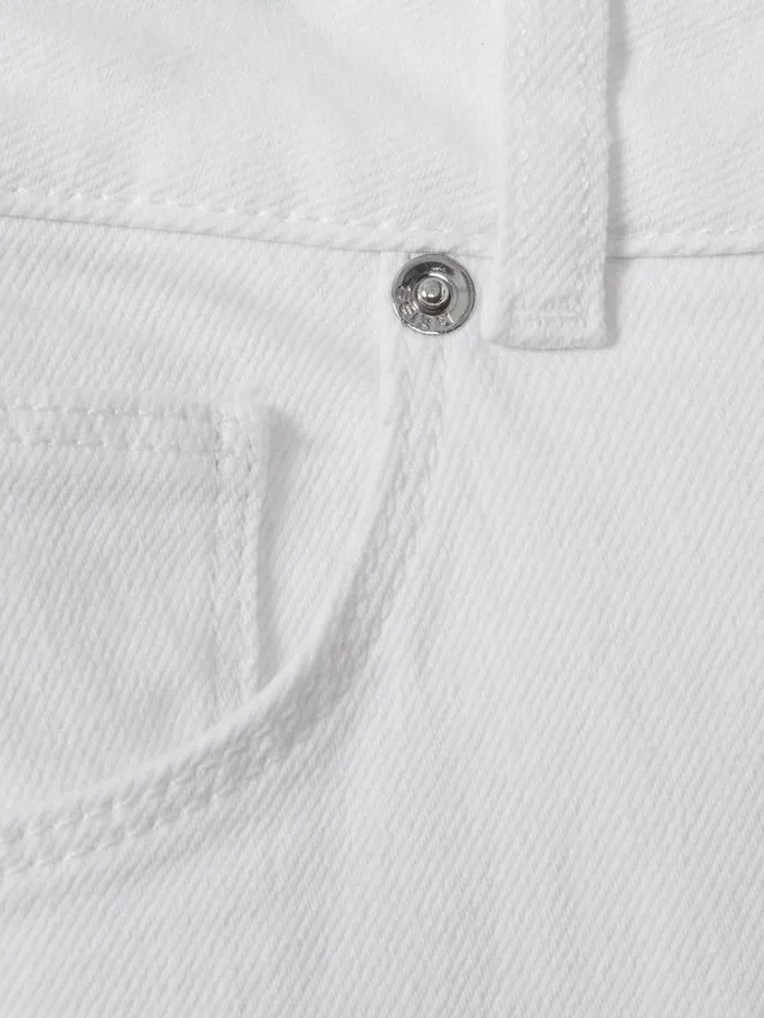 Women Reiss Jeans Selin Mid Rise Straight Leg Jeans White