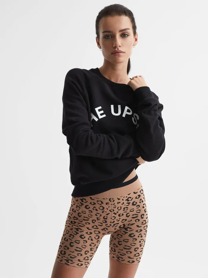 Women Reiss Knitwear Upside Crew Neck Jumper Black