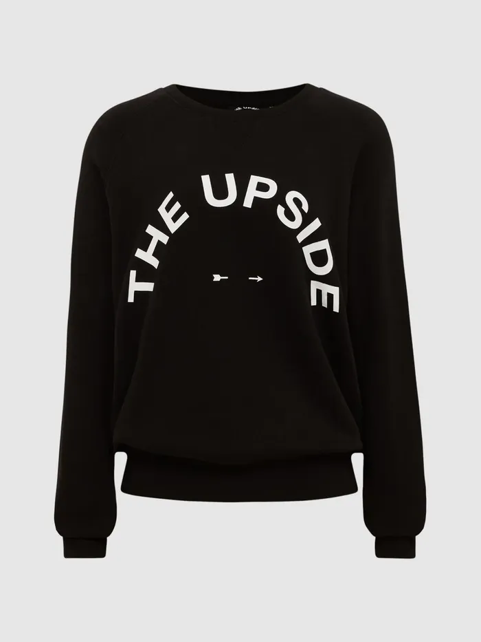 Women Reiss Knitwear Upside Crew Neck Jumper Black
