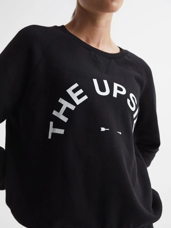 Women Reiss Knitwear Upside Crew Neck Jumper Black