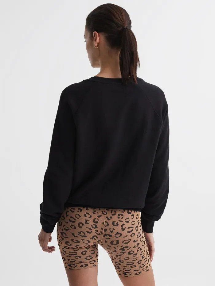 Women Reiss Knitwear Upside Crew Neck Jumper Black