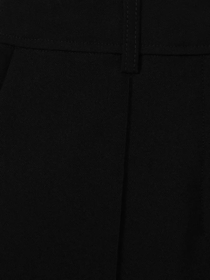 Women Reiss Pants High Rise Flared Trousers Black