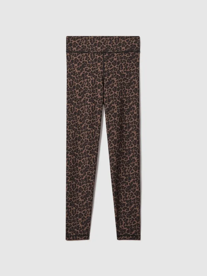 Women Reiss Pants Upside Leopard Print Leggings Animal