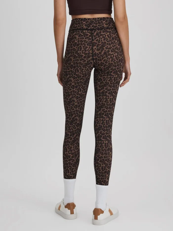 Women Reiss Pants Upside Leopard Print Leggings Animal
