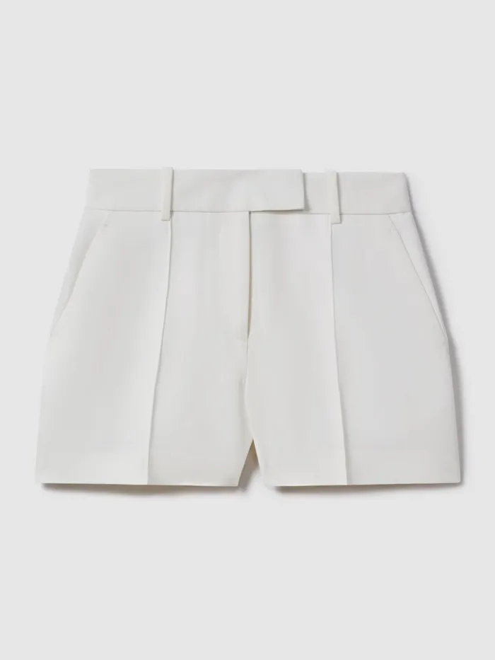 Women Reiss Shorts Sienna Crepe Tailored Shorts White
