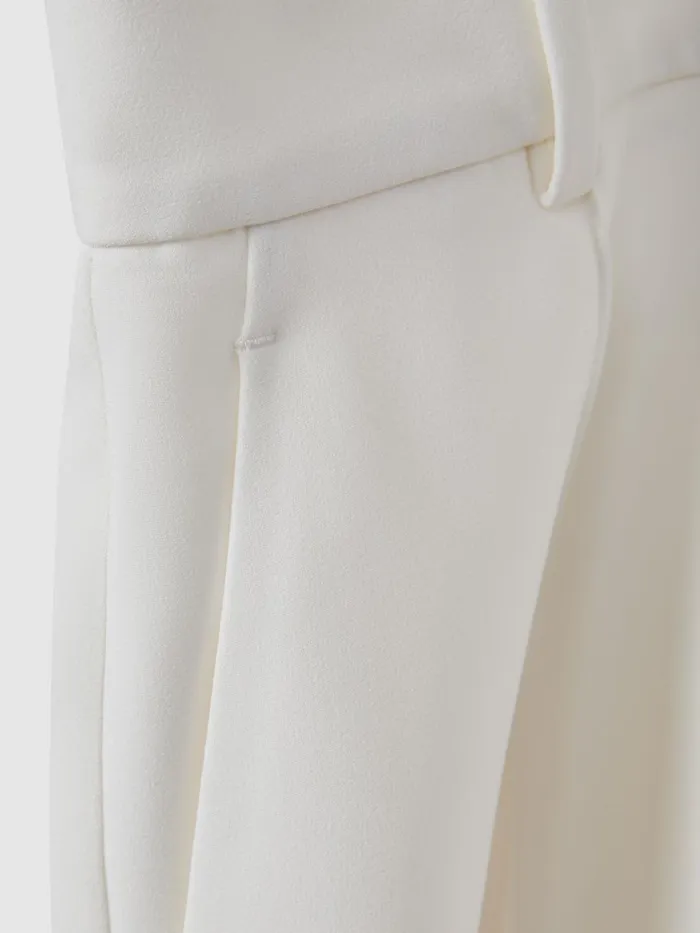 Women Reiss Shorts Sienna Crepe Tailored Shorts White