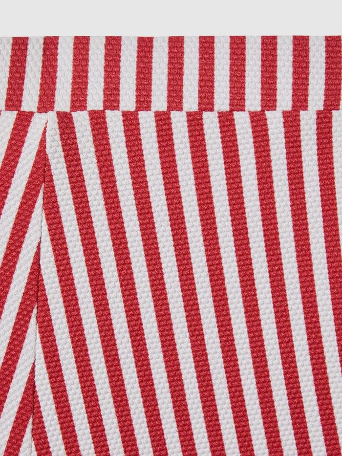 Women Reiss Swimwear High Rise Swim Shorts Red Stripe