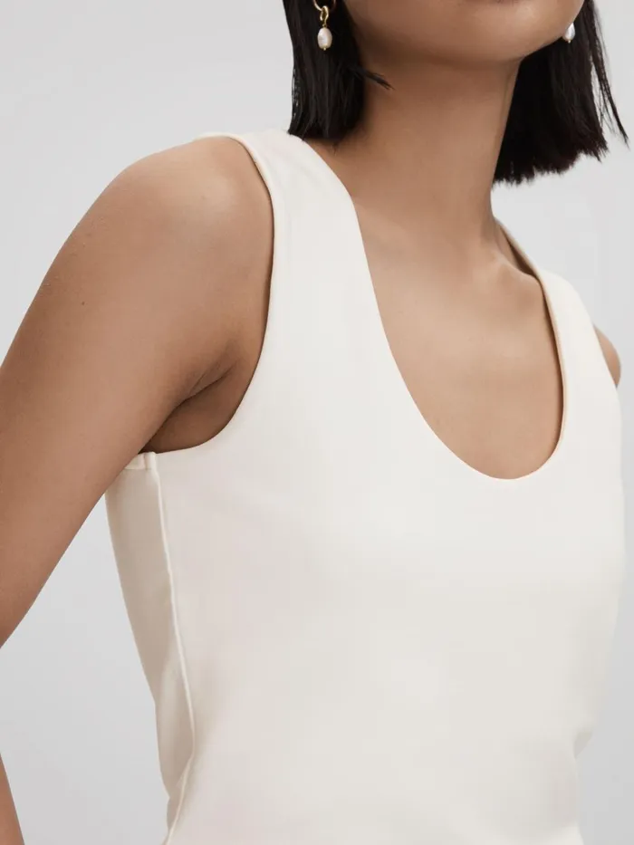 Women Reiss Tops Courtney Scoop Neck Vest Ivory