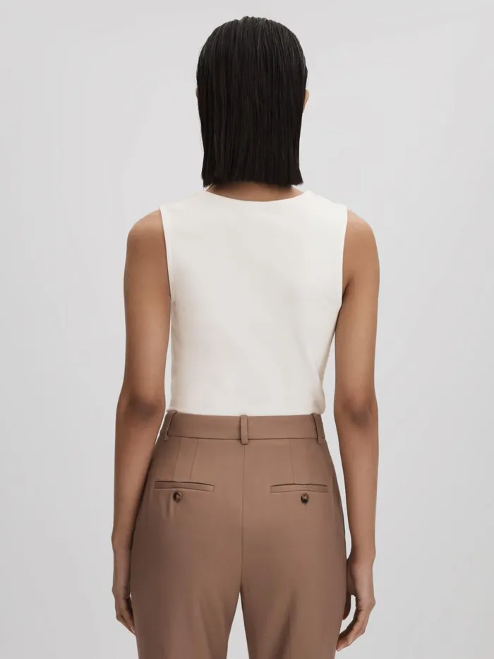 Women Reiss Tops Courtney Scoop Neck Vest Ivory