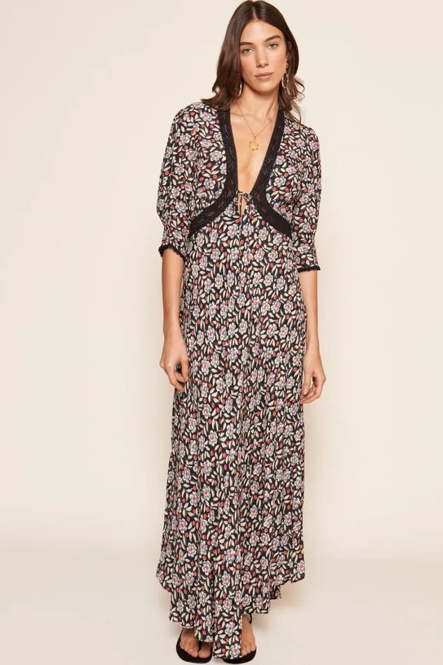Women RIXO All Clothing Amina Midi Dress Carnation Slate