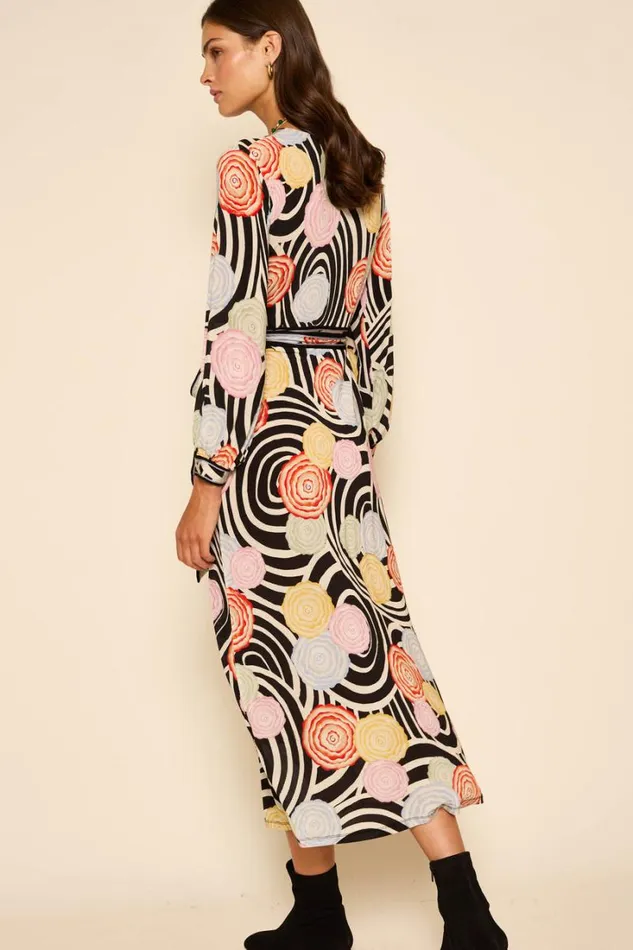 Women RIXO All Clothing Annora Jersey Wrap Dress Whirlpool Floral Multi
