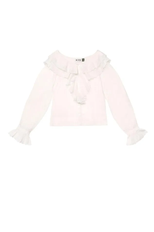 Women RIXO All Clothing Cicelia Cotton Blouse Ivory