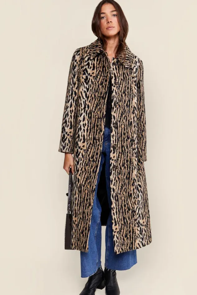 Women RIXO All Clothing Milly Leopard Coat Bohemia Leopard