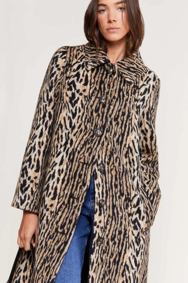 Women RIXO All Clothing Milly Leopard Coat Bohemia Leopard