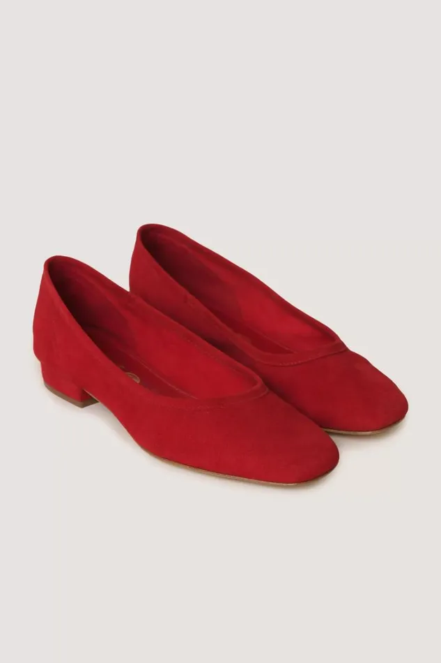 Women RIXO Shoes Kierna Suede Pumps Red