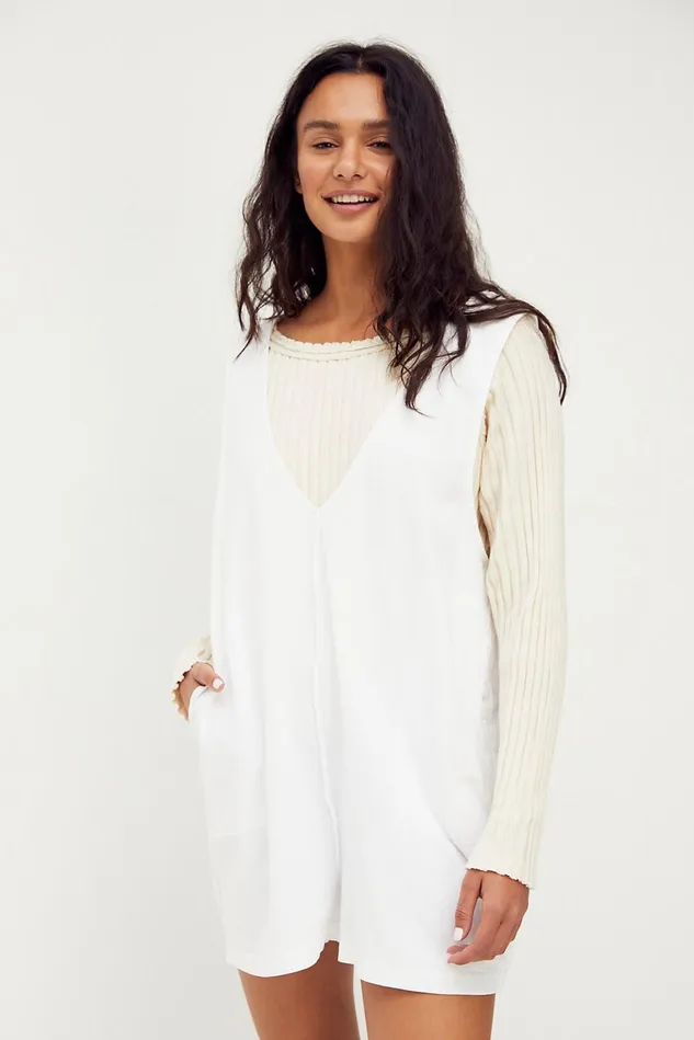 Women Rompers Free People Playa Set Natural Combo