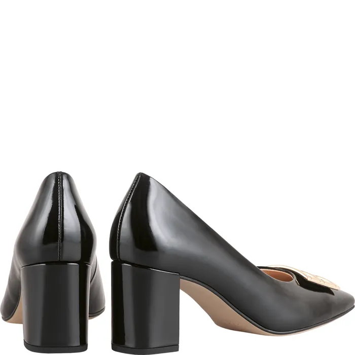 Women Rosette Pumps Black HGL Pumps