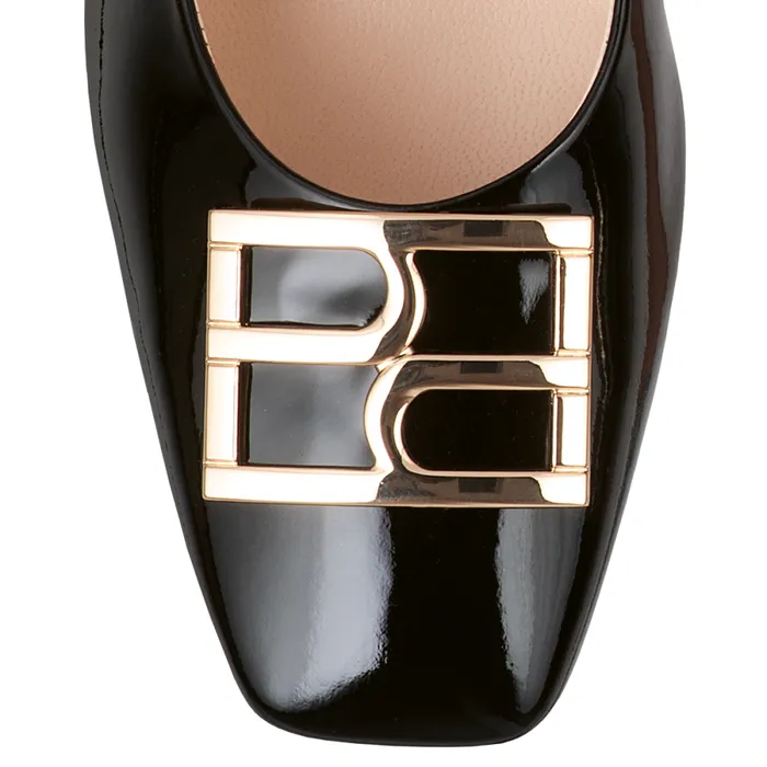 Women Rosette Pumps Black HGL Pumps