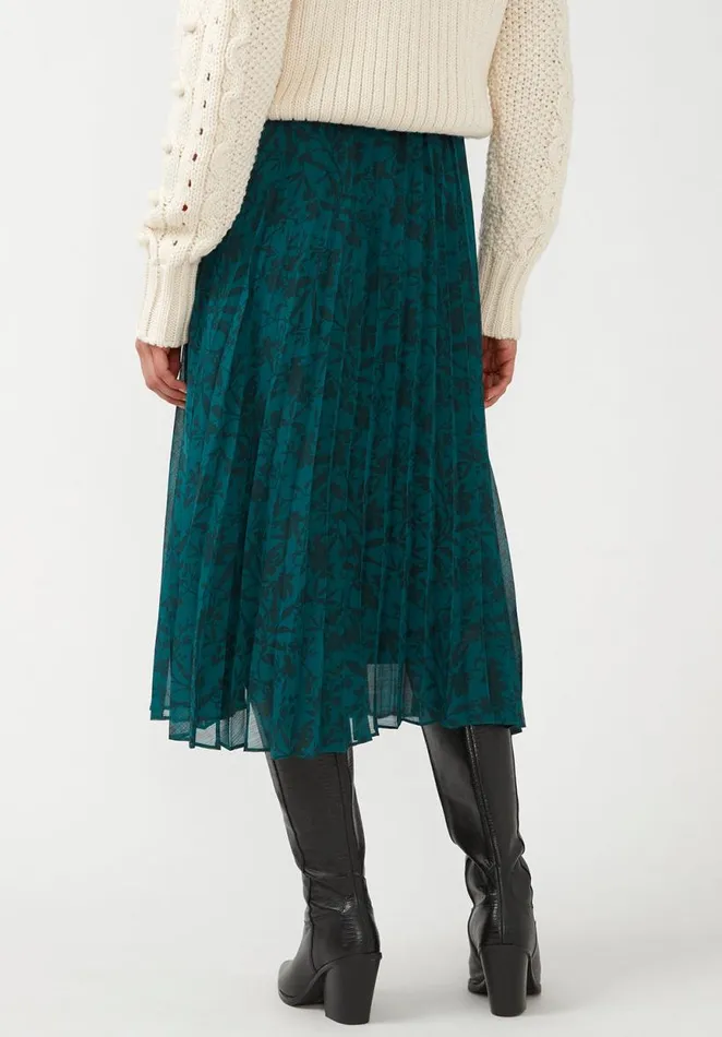Women Roux Pleated Fall Floral Green Women039s Skirt Fallfloral Grn Buffalo David Bitton Dresses and Jumpsuits