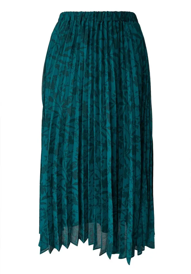 Women Roux Pleated Fall Floral Green Women039s Skirt Fallfloral Grn Buffalo David Bitton Dresses and Jumpsuits