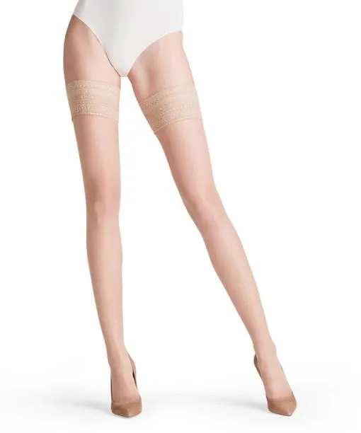 Women Seidenglatt 15 DEN Women Stay Ups Crystal FALKE Thigh Highs