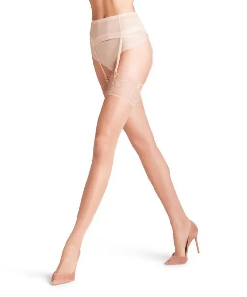 Women Seidenglatt 15 DEN Women Stockings Powder FALKE Thigh Highs