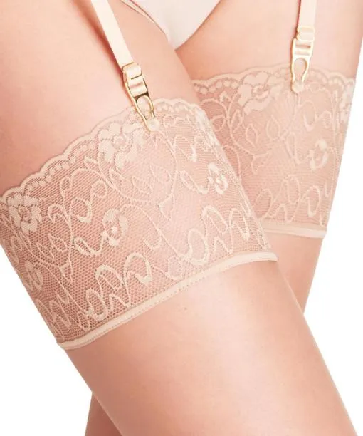 Women Seidenglatt 15 DEN Women Stockings Powder FALKE Thigh Highs