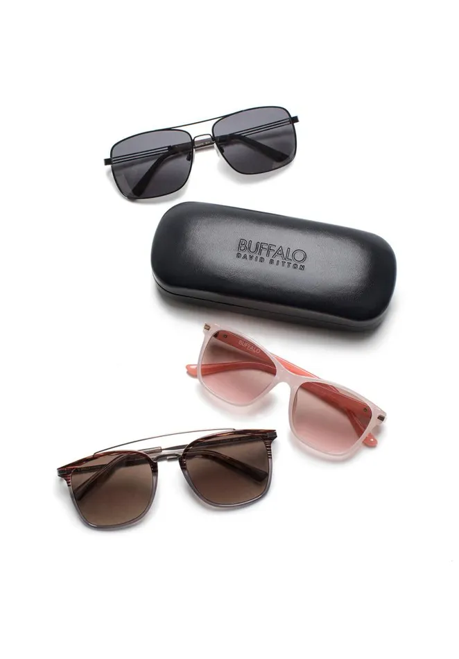 Women Shades Of Pink Square Sunglasses Blush Buffalo David Bitton Sunglasses