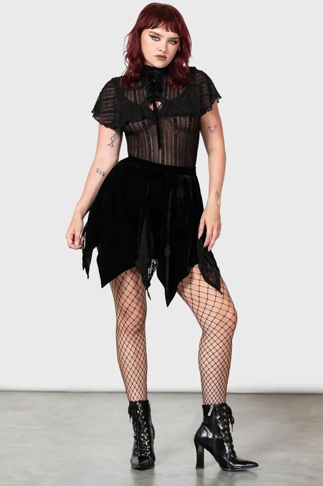 Women Shirts and Blouses Killstar Atala039s Night Lace Top