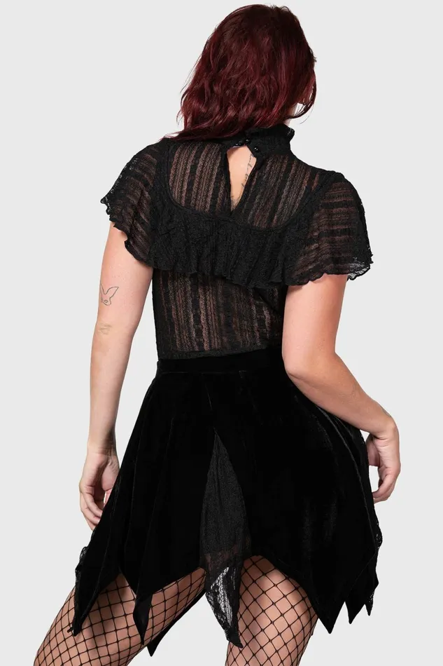 Women Shirts and Blouses Killstar Atala039s Night Lace Top