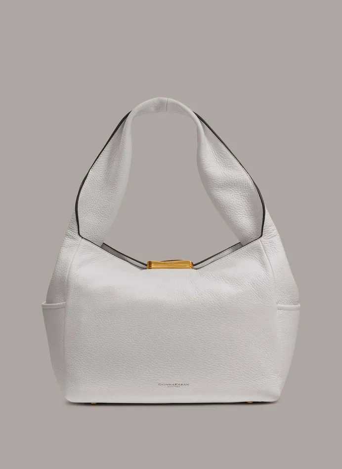 Women Shoulder And Hobo Bags Donna Karan AMAGANSETT SHOULDER BAG Brilliant White