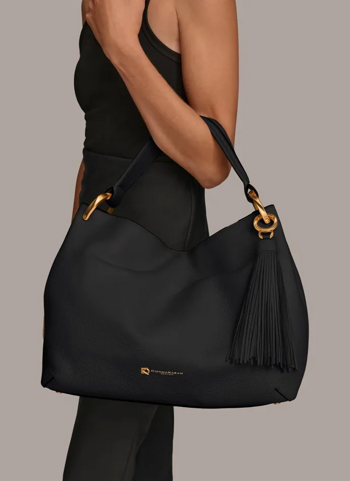Women Shoulder And Hobo Bags Donna Karan GLENWOOD SHOULDER BAG Black